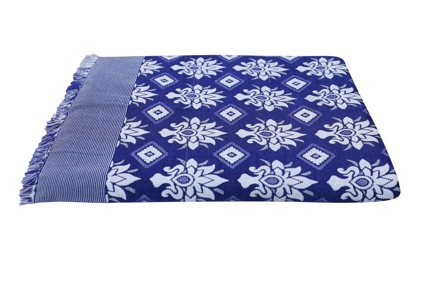 SAAGAR TEX ST 200 TC Poly Cotton Double Cloth SOLAPUR CHADDAR AC Comforter Blanket(Aishwarya DC/Size: 60'' x 90''/Double Bed Size/Color:Blue, Durable, pack of 1)